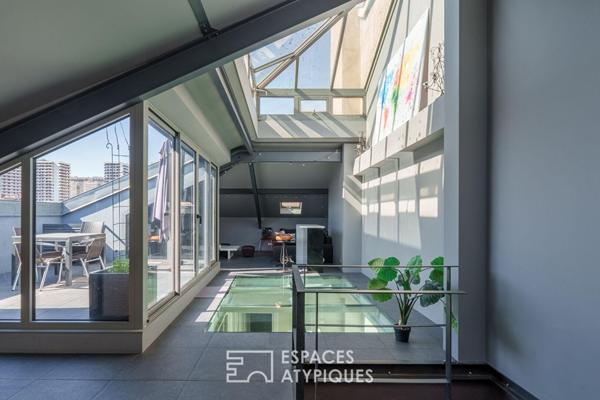 Hôtel particulier et sa terrasse sur les toits