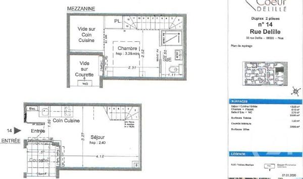 Appartement Duplex à vendre  2 pièces - 26 m2 NICE - 06