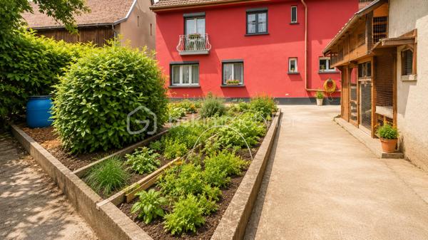 Maison individuelle 175 m² avec potentiel locatif – Terrain 7 ares – Ostheim – Secteur calme au bord de la Fecht

Située dans une ruelle calme et paisible à Ostheim, au bord de la Fecht, venez découvrir cette charmante maison individuelle de 175 m² habitables construite en 1957, implantée sur un terrain de 7 ares, offrant de nombreuses possibilités d’aménagement.

Un bien idéal pour une grande famille, une activité bi-famille ou un projet locatif grâce à ses deux niveaux indépendants possibles :

✅ Rez-de-chaussée de 65 m² pouvant être aménagé en logement indépendant (revenu locatif estimé à environ 750 € charges comprises) ou intégré à l’habitation principale.

✅ 1er étage de 110 m², spacieux et lumineux.

Composition du bien :

8 pièces au total
4 chambres
Grand salon / séjour de plus de 40 m²
Cuisine équipée
2 salles de bains
Grand balcon de 21 m²
Grande cour extérieure
Garage
Jardin agréable
Dépendance / ancien hangar agricole offrant de multiples possibilités (stockage, atelier, projet annexe…)

Informations complémentaires :

Terrain : 7 ares
Chauffage au fioul
Toiture refaite en 2006
Taxe foncière : 920 € / an
Diagnostic de performance énergétique en cours, réalisation prévue prochainement
Maison construite en 1957

📍 Les atouts qui font la différence :
✔ Secteur calme et recherché
✔ Situation privilégiée au bord de la Fecht
✔ Fort potentiel locatif ou bi-famille
✔ Dépendances
✔ Grande surface habitable
✔ Grande cour et espaces extérieurs agréables

Prix : 349 000 € FAI – Honoraires à la charge du vendeur

Cette maison offre un fort potentiel pour les personnes recherchant de l’espace, du calme et une opportunité de rentabiliser une partie du bien.

À visiter sans tarder !