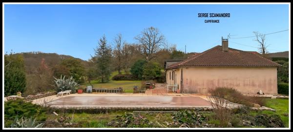 MIRANDE (32) maison à vendre 6 pièces - 4 chambres - piscine 11X5 - terrain 2515 m²