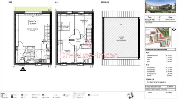 Maison à vendre 4 pièces de 83 m²