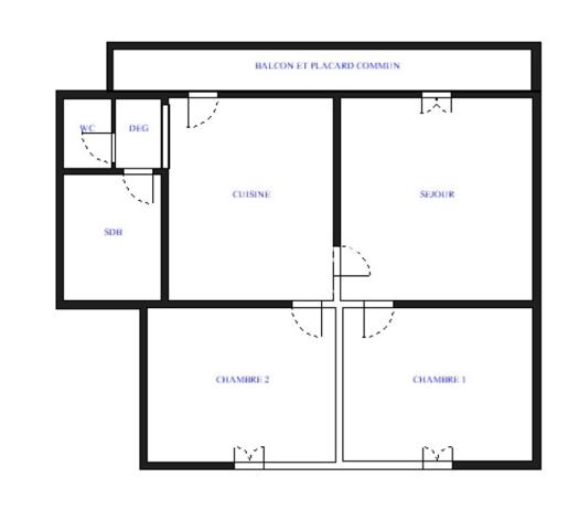 MOIRANS CENTRE-VILLE – T3 de 73m² - VENDU LOUÉ – BALCON ET CAVE