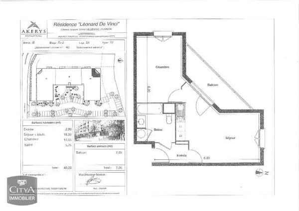 Appartement à louer 2 pièces 40m² Villenave-d'Ornon (33140)