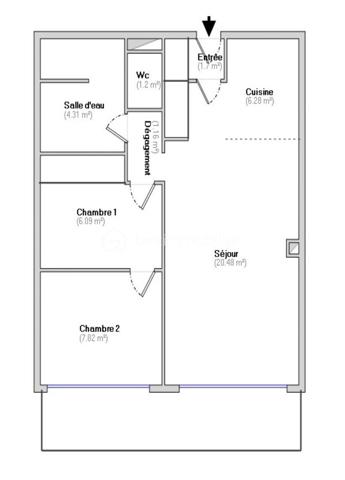 Appartement de 49 m²