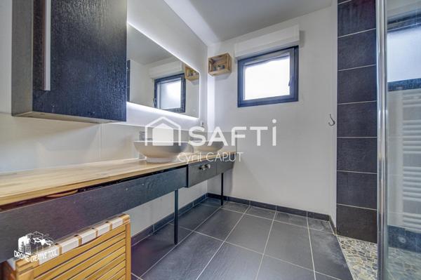 Superbe F3, grande terrasse, garage fermé, cave