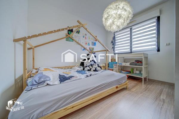 Superbe F3, grande terrasse, garage fermé, cave