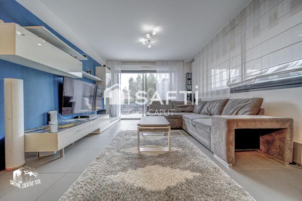 Superbe F3, grande terrasse, garage fermé, cave