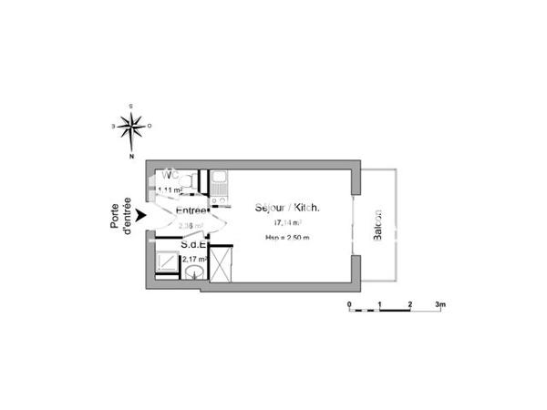 Location Studio 22.78 m² - 9-11 avenue MOZART Poitiers 86000