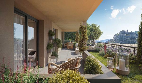 Appartement Neuf , Sisteron  04200 2 pièce(s) 45.47 m2 +  terrasse de 15m²  , Lot 207