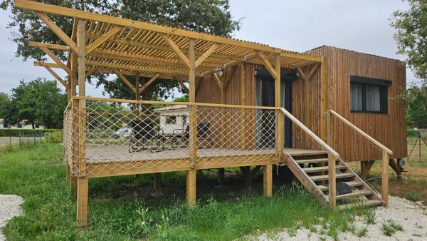Propriété atypique au calme entre estuaire et plages océanes - maison structure bois sur pilotis