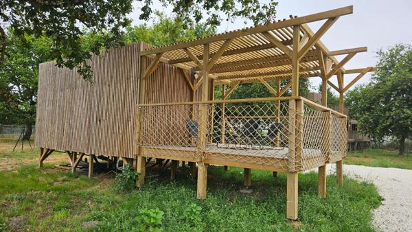 Propriété atypique au calme entre estuaire et plages océanes - maison structure bois sur pilotis