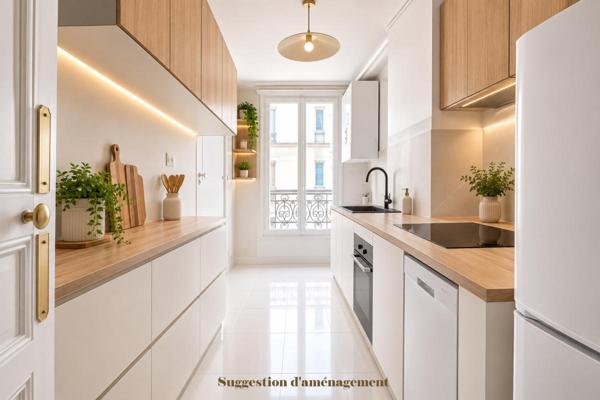 Paris 14ème - Immeuble Haussmannien - 3 pièces (53,30 m²) avec vue sur "Réservoir Montsouris"  à 2 pas du Parc Montsouris