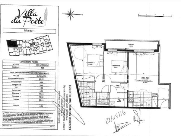 Location Appartement 3 pièces 66.29 m² - 19 RUE DU SENATEUR BELLE Montlouis Sur Loire 37270