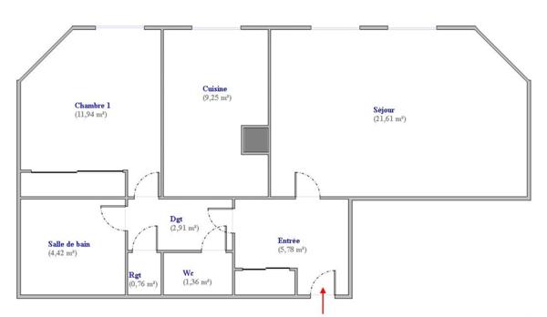 Appartement à vendre 2 pièces 58 m² Lyon 7