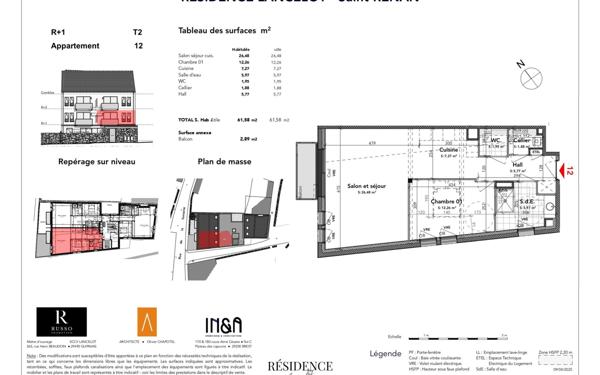 Appartement à vendre    2 pièces • 61,58 m2 Saint-Renan