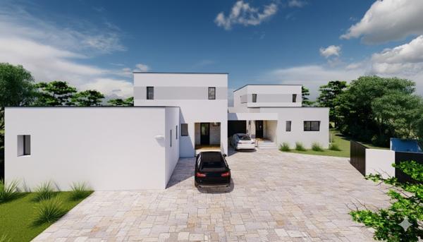 La Ciotat (13600) LA CIOTAT TERRAIN 1320 M² + PROJET VILLA CONTEMPORAINE D'ARCHITECTE DE 246 M² 300M DE LA MER !!