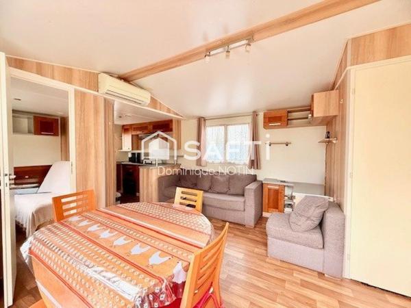 Terrain 165m² avec mobil home 2chb équipé