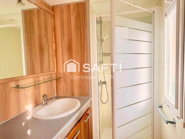 Terrain 165m² avec mobil home 2chb équipé