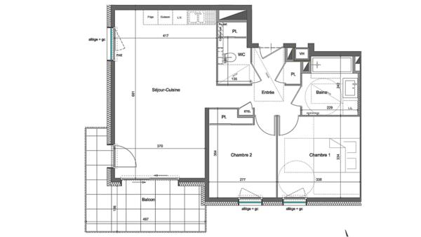 Appartement à vendre 3 pièces 63 m² Thonon-les-Bains