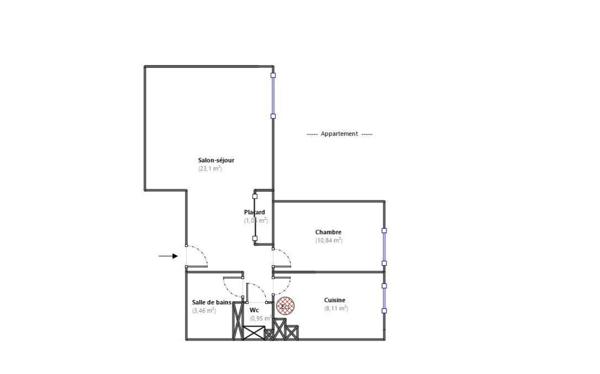 Appartement 2 pièces - 48 m²