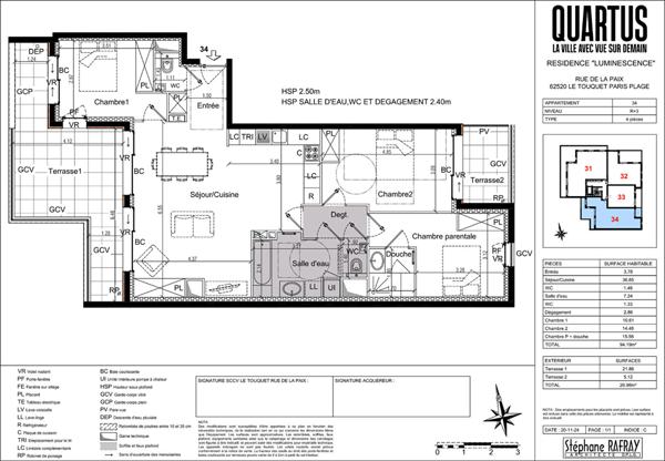 Appartement Le Touquet Paris Plage 4 pièces 94.19 m²