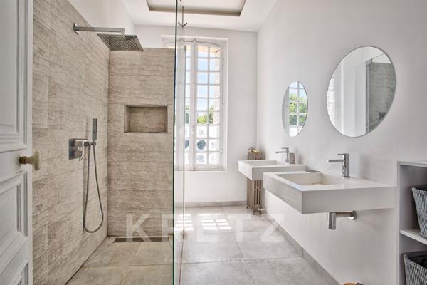 Manoir XIXe, dépendances, piscine int. chauffée, parc 2.3Ha, étang, colombier, rénovation design