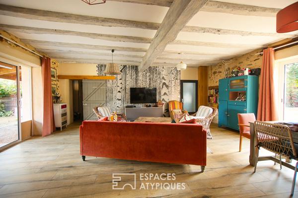 Propriété en pierre avec installations équestres, logements insolites et Spa