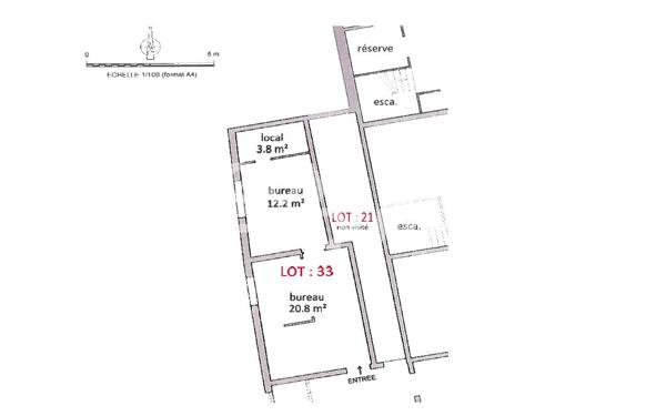 LOCAL 2 BUREAUX GALERIE HYPERMARCHE 37 m2