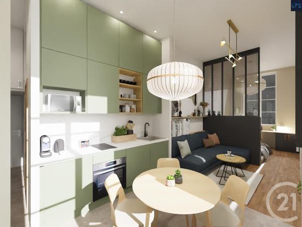 Appartement Studio à vendre  1 pièce - 26,38 m 2   LYON  - 69008