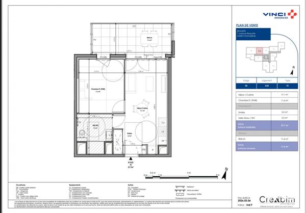Appartement à vendre 2 pièces 37 m² Chamalières