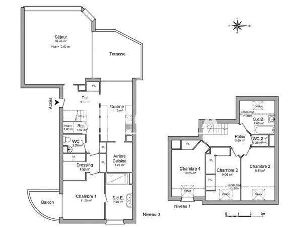 Location Appartement 5 pièces 128.3 m² - 10 ALLEE GUINEBRETIERE Laval 53000