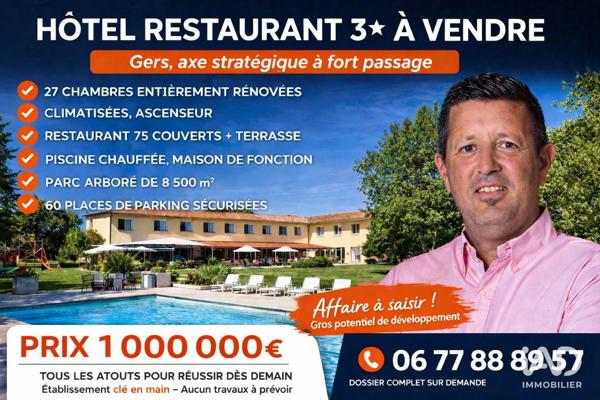 Hôtel-restaurant à vendre 1 600 m² Fleurance