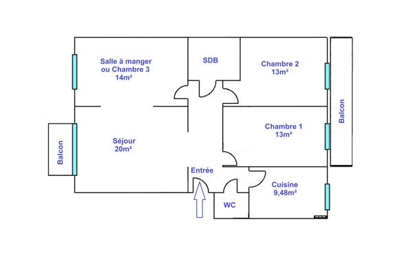 Appartement
         4 pièces
        - 85 m² 676 500 € *
