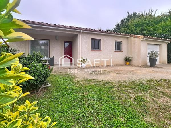 Charmante maison de plain-pied à Villemur-sur-Tarn. Sans vis-à-vis, au calme