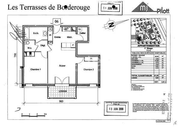 Toulouse 31200 Métro BORDEROUGE SANS FRAIS AGENCE  Agréable T3 Récent de 61.60m² avec  Terrasse couverte /loggia de 5.82m² ,cellier/buanderie, place de parking