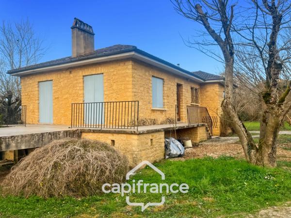 Maison à vendre 4 pièces SIORAC EN PERIGORD, sous-sol de 100m² exploitable jardin 1933m² avec puit.