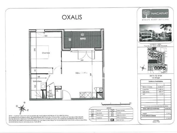 Location Appartement 2 pièces 43.82 m² - BAT B Frouzins 31270