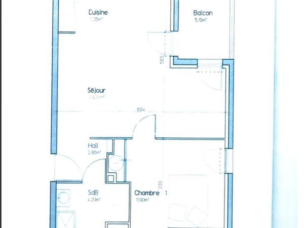 Location Appartement 2 pièces 46.11 m² - 28 RUE DE LA ROSERAIE Gieres 38610