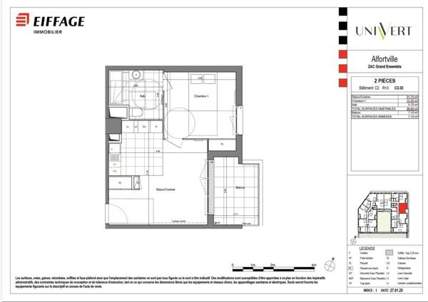 Location Appartement 2 pièces 39.9 m² - Alfortville 94140