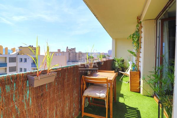 T2 DERNIER ÉTAGE TIMONE 48m² + 24m² LOGGIA + BALCON 11m² ? SUD ? RÉNOVÉ