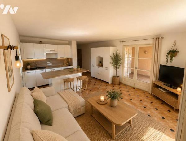 APPARTEMENT T3 AVEC TERRASSE , CAVE ET PLACE DE PARKING DANS RESIDENCE AVEC PISCINE A LA MOLE