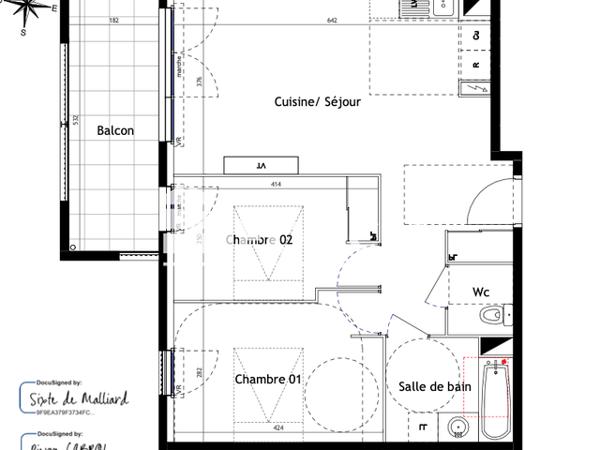 Location Appartement 3 pièces 59.1 m² - 90 CHEMIN DU MAS DE TESTE Nimes 30000
