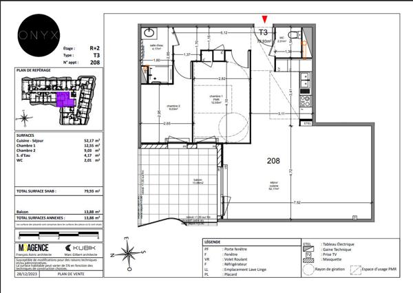 Appartement 3 pièces 79.93 m2