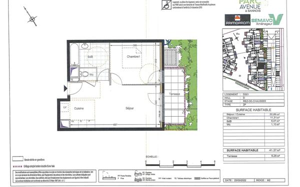 Appartement à louer    2 pièces • 41,37 m2 Sannois