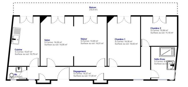 Appartement à vendre 3 pièces 87 m² Menton