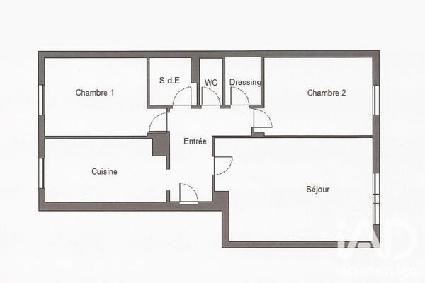 Appartement à vendre 3 pièces 55,76 m² Versailles