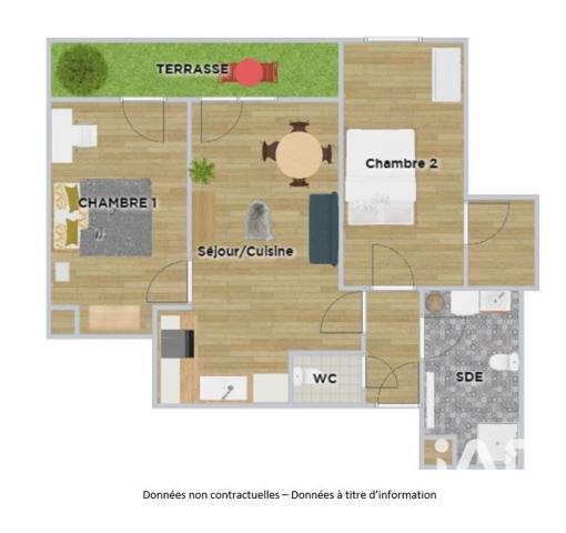 Appartement à vendre 3 pièces 57 m² Jouy-le-Moutier