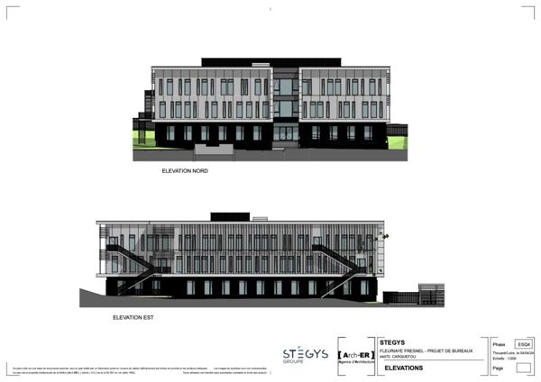 IMMEUBLE DE BUREAUX NEUF À VENDRE OU À LOUER-ZAC DE LA FLEURIAYE-CARQUEFOU