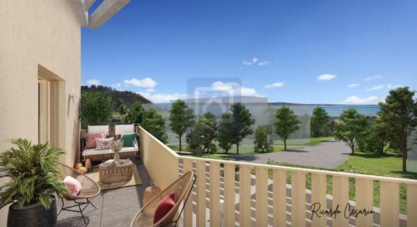 Appartement Brest 4 pièces en DUPLEX 92.28 m2 double balcon et jardinet