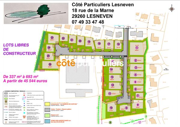 Vente Terrain406 m² - LE FOLGOET (29260)